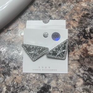 Silver Triangle Earrings